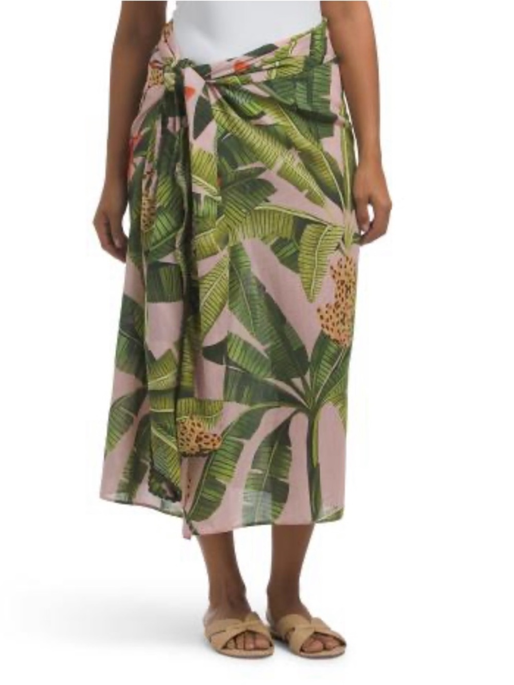 🌴 NWT FARM Rio Banana Leaves Sarong Skirt
